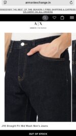 Armani Exchange Straight Fit Mid Wash Denim