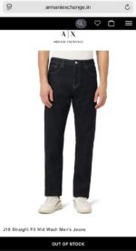 Armani Exchange Straight Fit Mid Wash Denim - Image 2